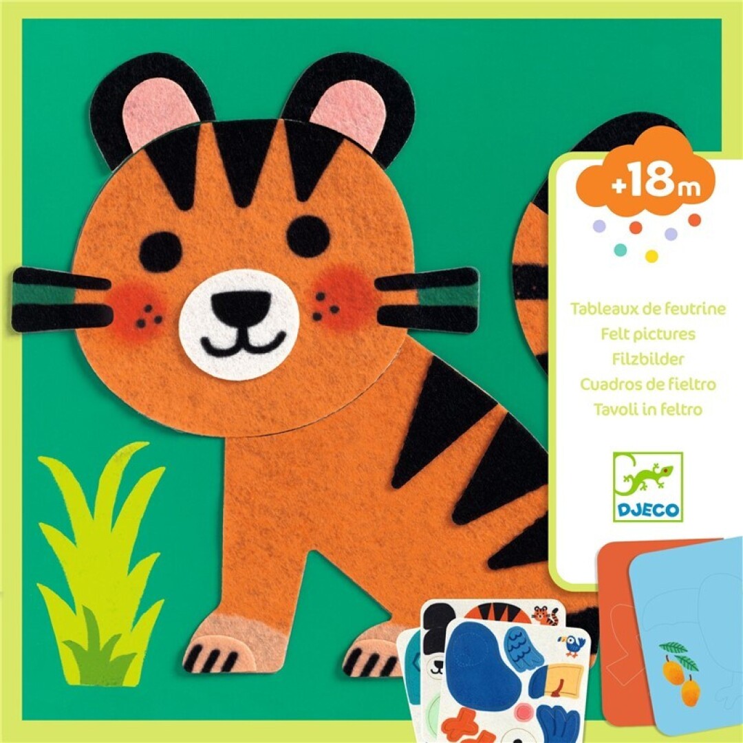 Collage tableros de fieltro: animales suaves