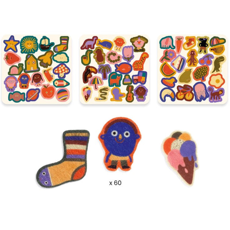 60 pegatinas de fieltro para bebés · los divertidos