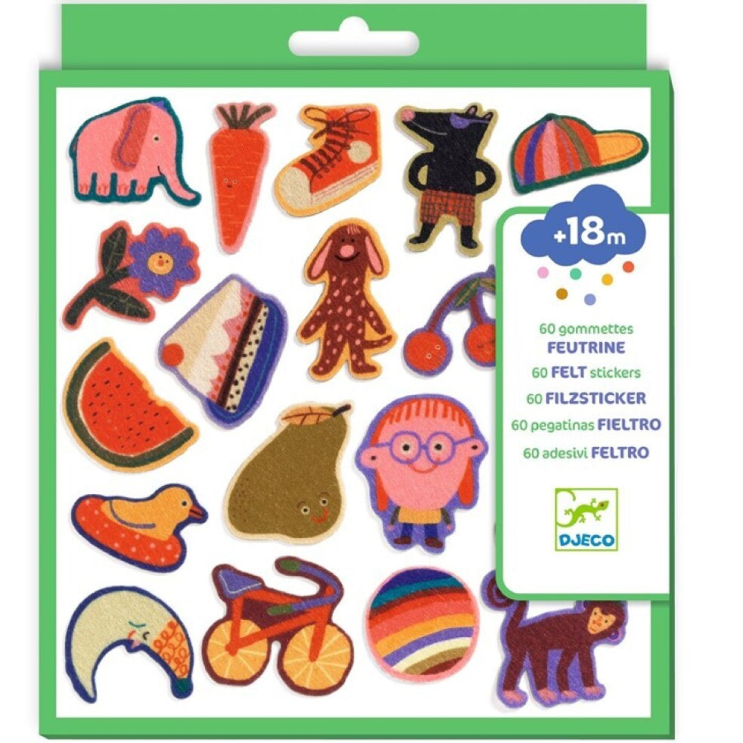 60 pegatinas de fieltro para bebés · los divertidos