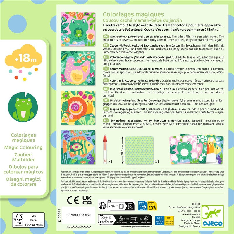 Colorea con agua · bebés del jardín