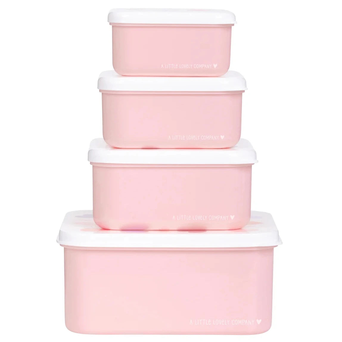 4 cajas snacks ALLC · corazones