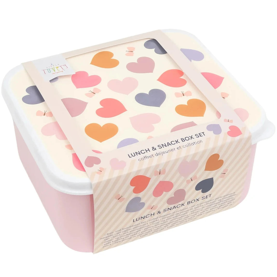 4 cajas snacks ALLC · corazones
