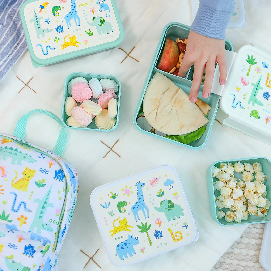 4 cajas snacks ALLC · jungla