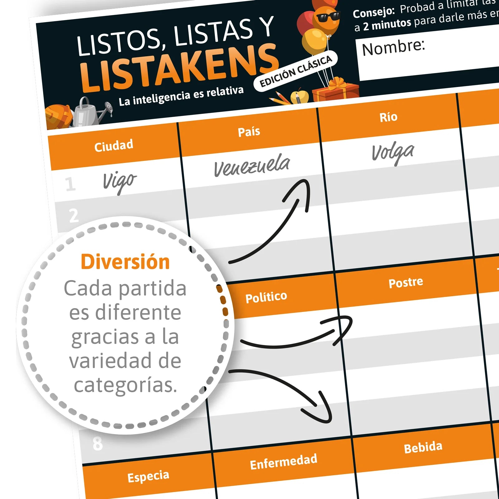 Listos, listas y listakens: edición clásica