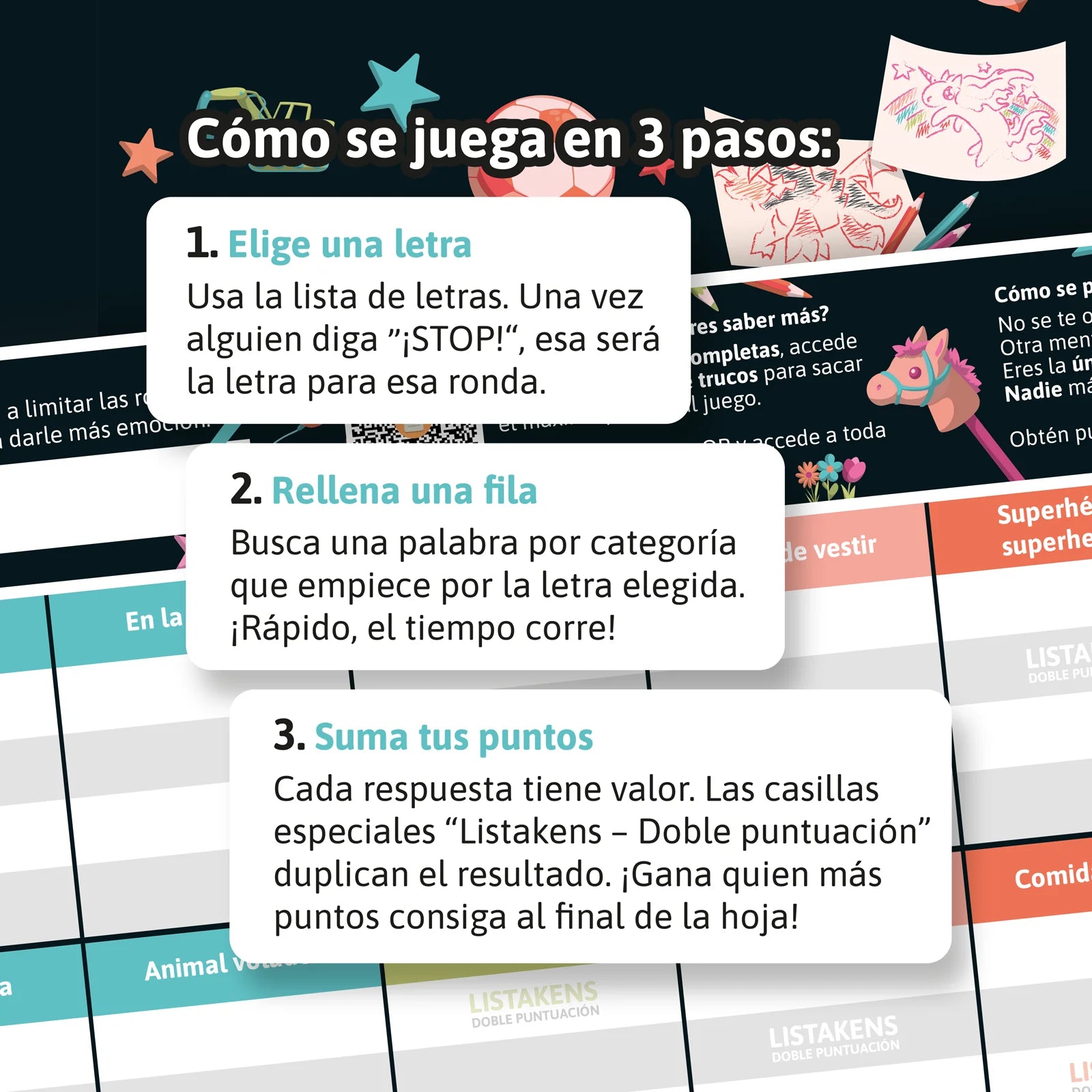 Listos, listas y listakens JUNIOR