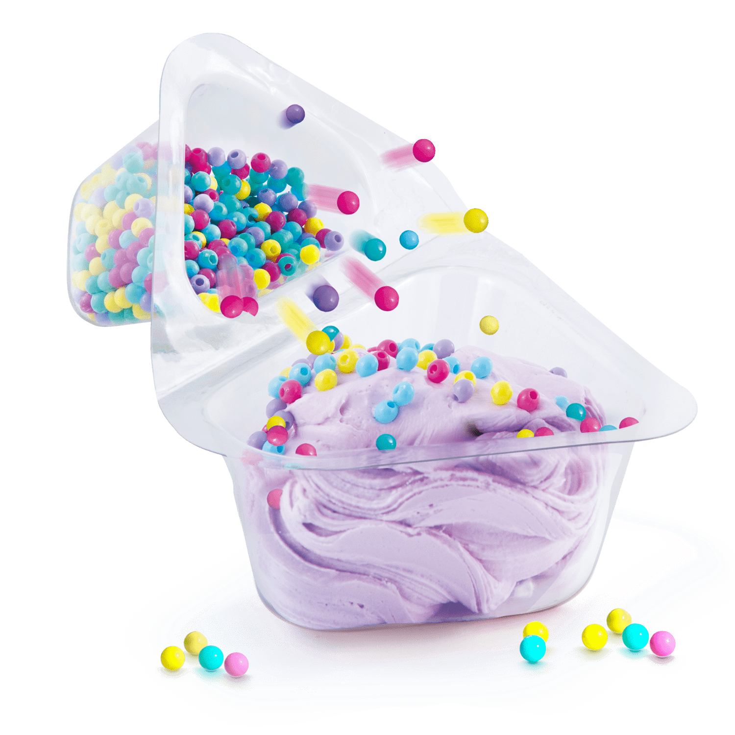 Slime con decoraciones ¡en formato yogur!