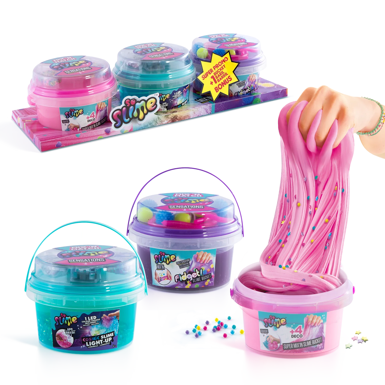 Slime cosmic, fluffy y fidget ¡diferentes sensaciones!