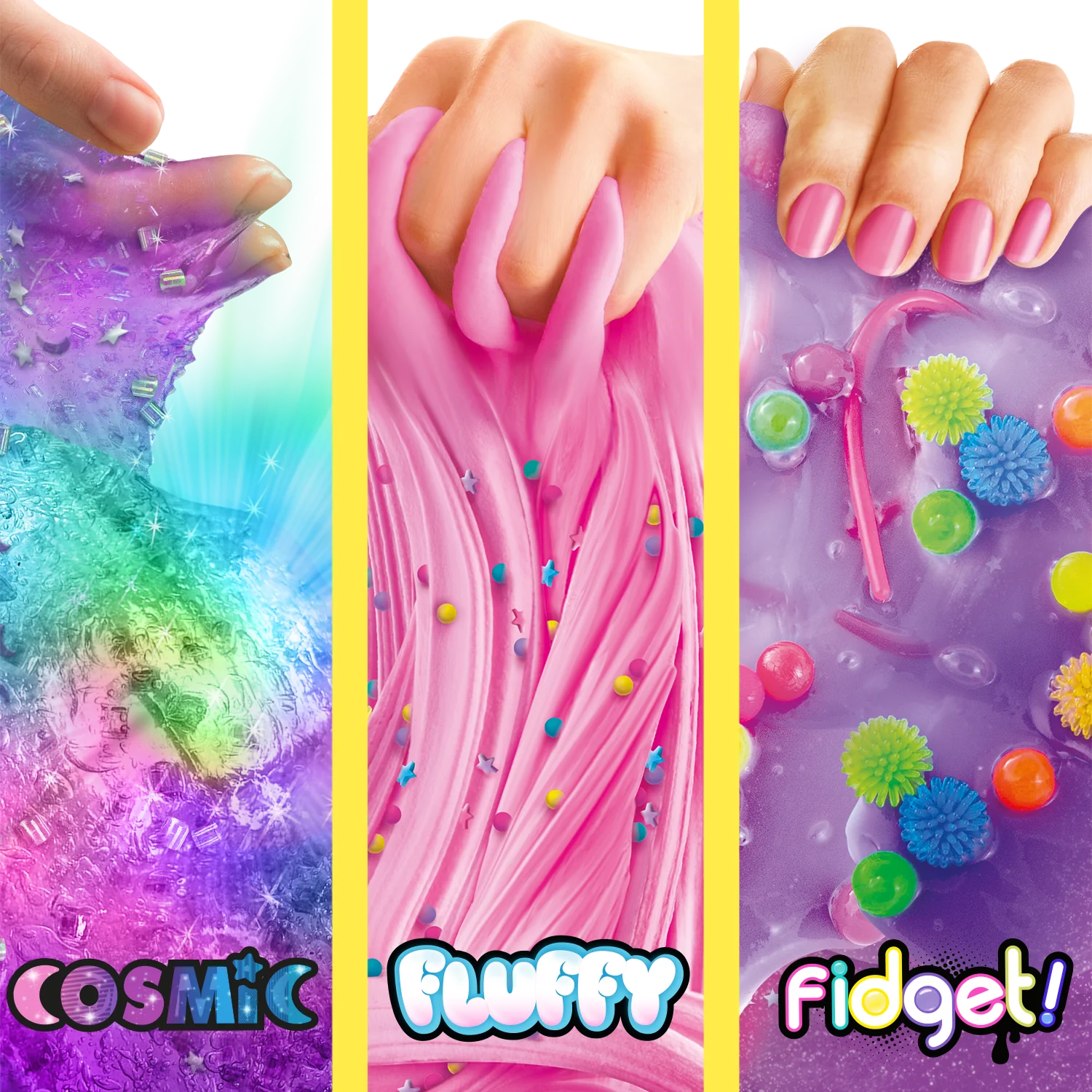 Slime cosmic, fluffy y fidget ¡diferentes sensaciones!