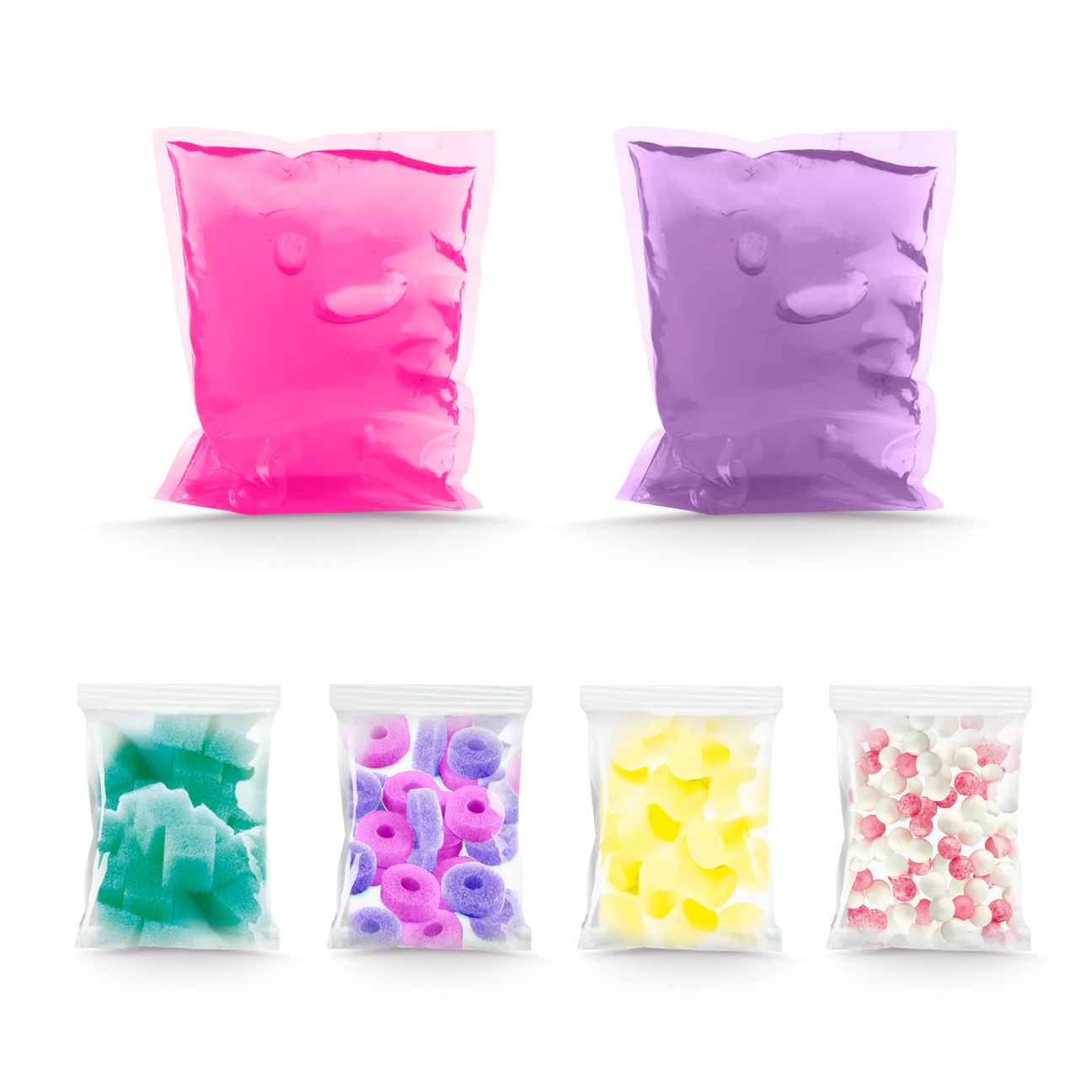 Cubo de 2 slimes ¡con 4 decoraciones!