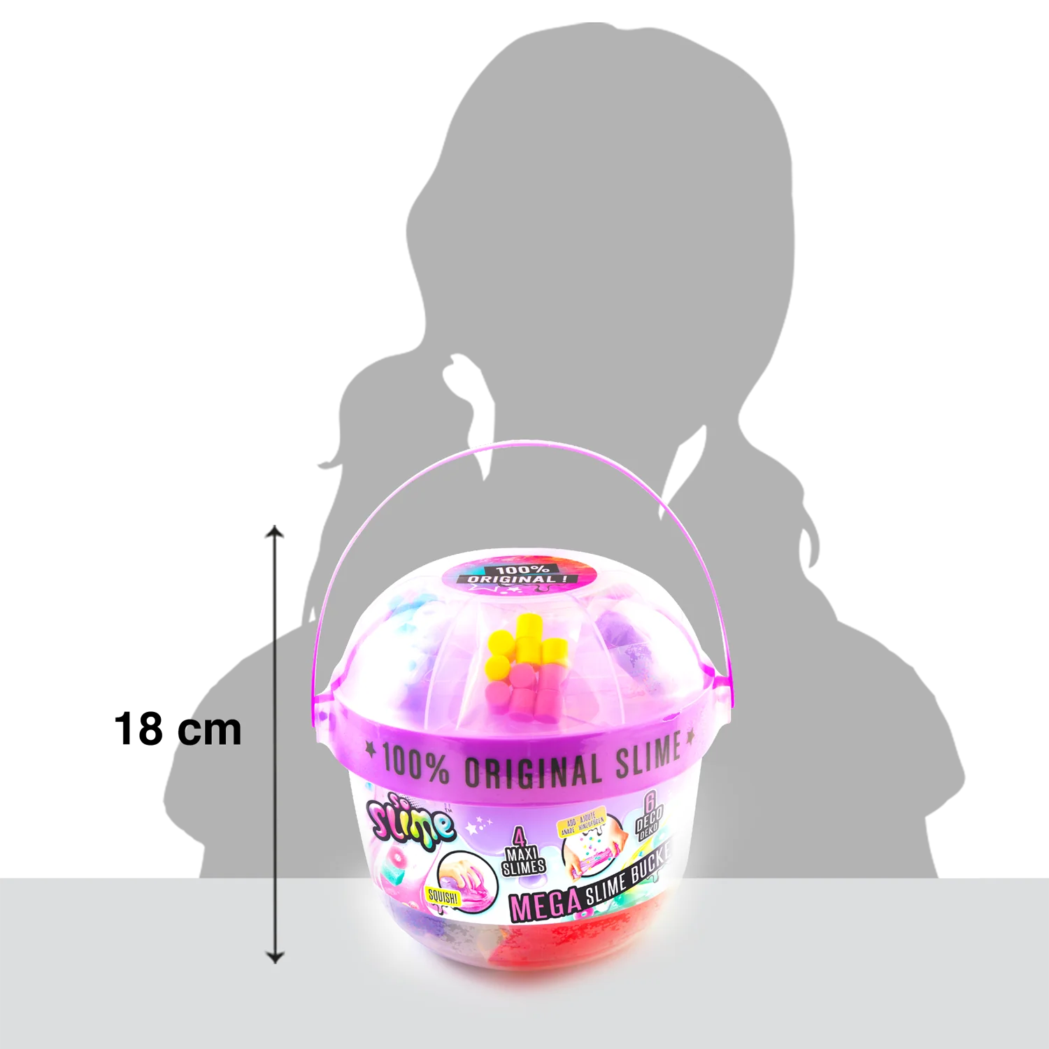 Súper cubo de 4 slimes ¡con 6 decoraciones!