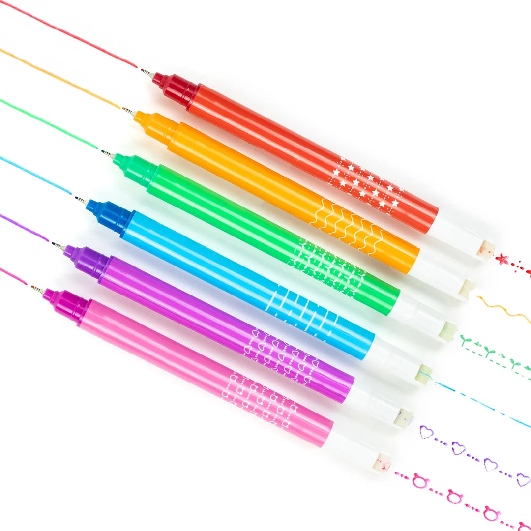 Bolígrafos de colores y patrones