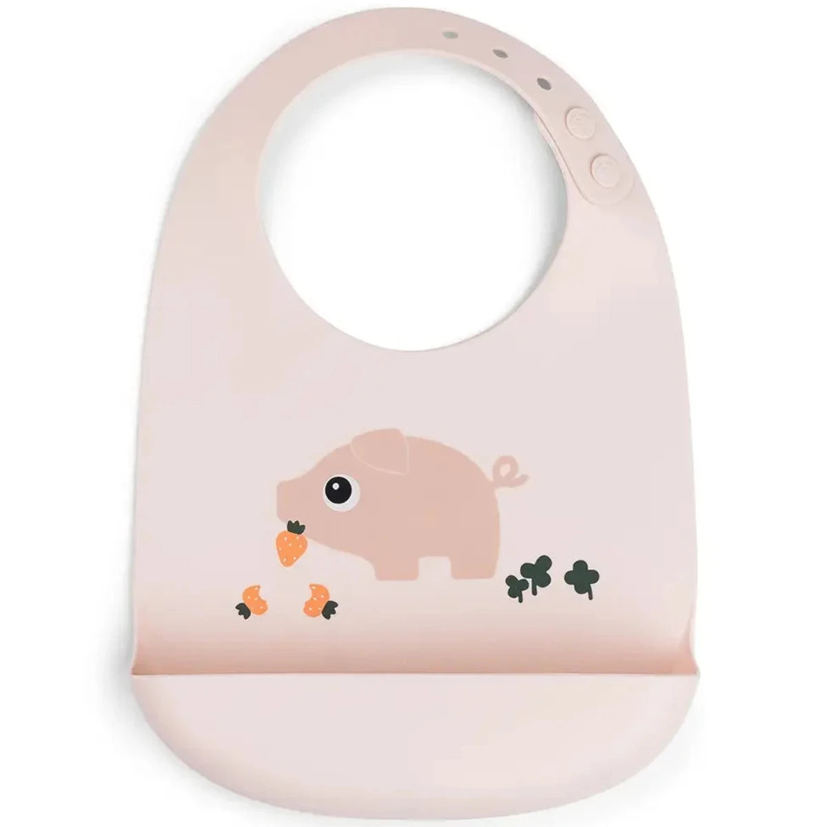 Babero de silicona DONEBYDEER · tiny farm rosa