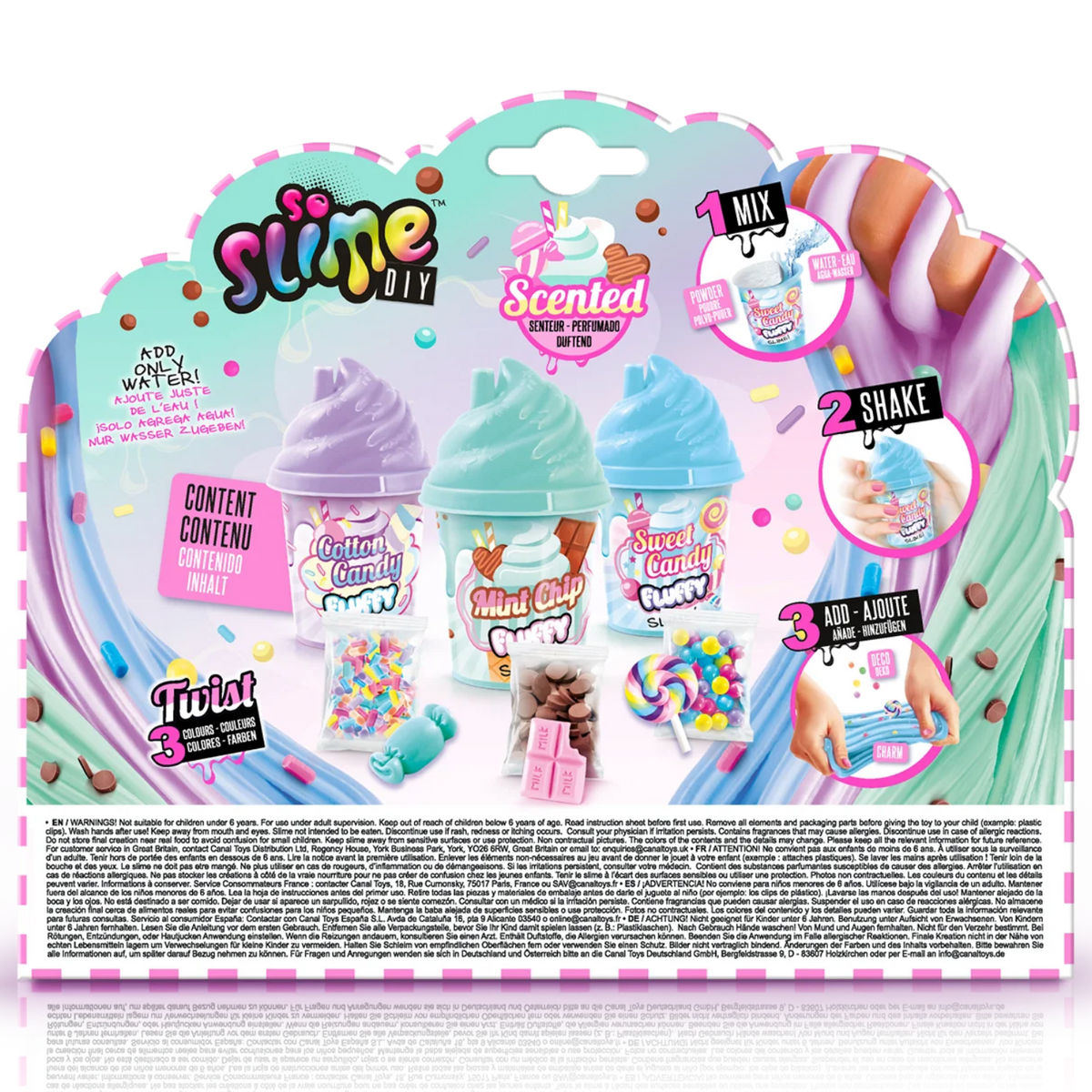 3 slimes fluffy ¡súper esponjoso!