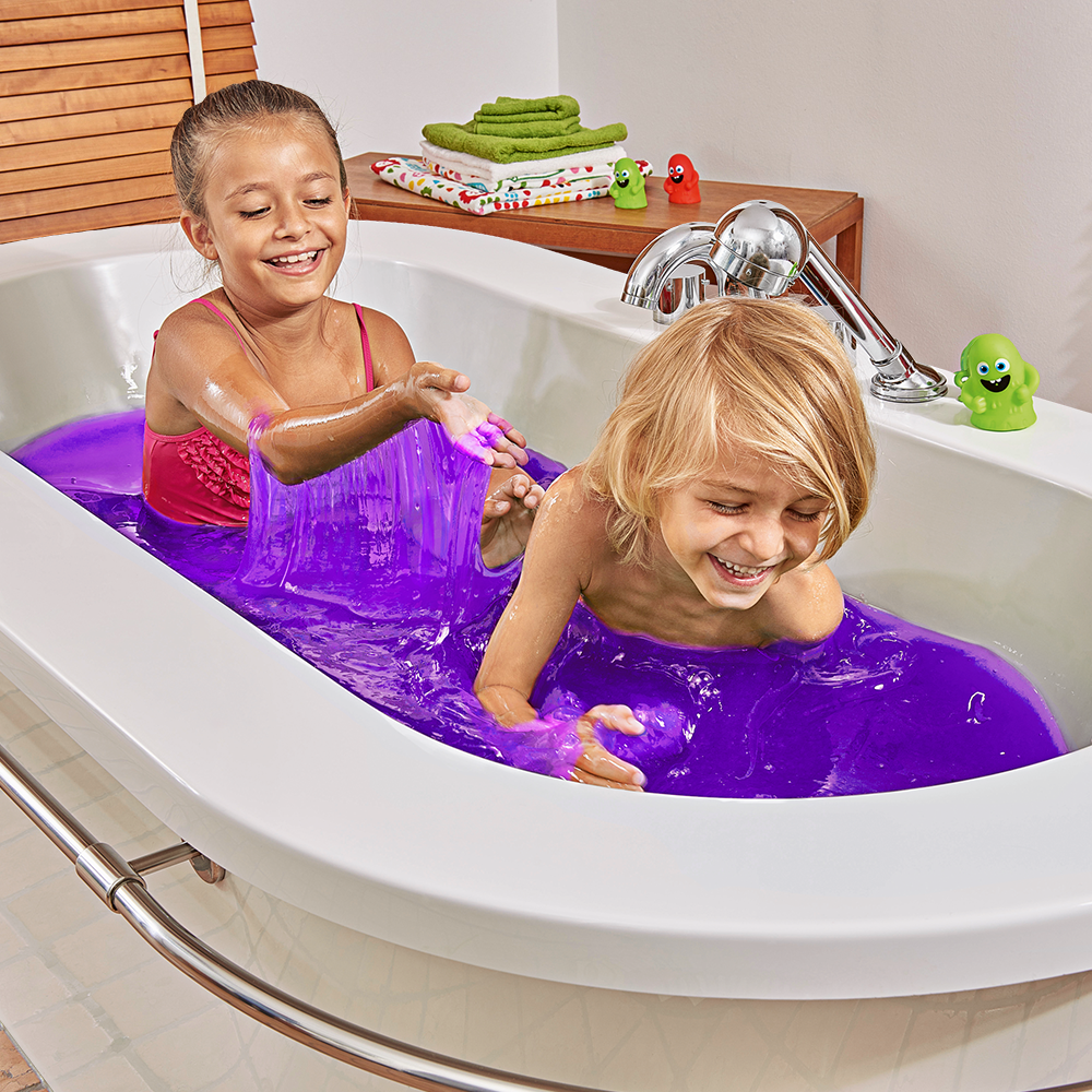 Slime ¡para el baño! con purpurina