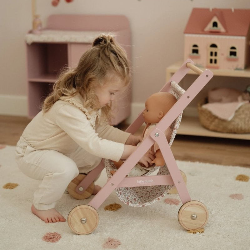 Carrito para muñecas de madera LITTLE DUTCH