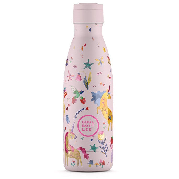 Botella de acero con pajita 350 ml. · funny unicorns