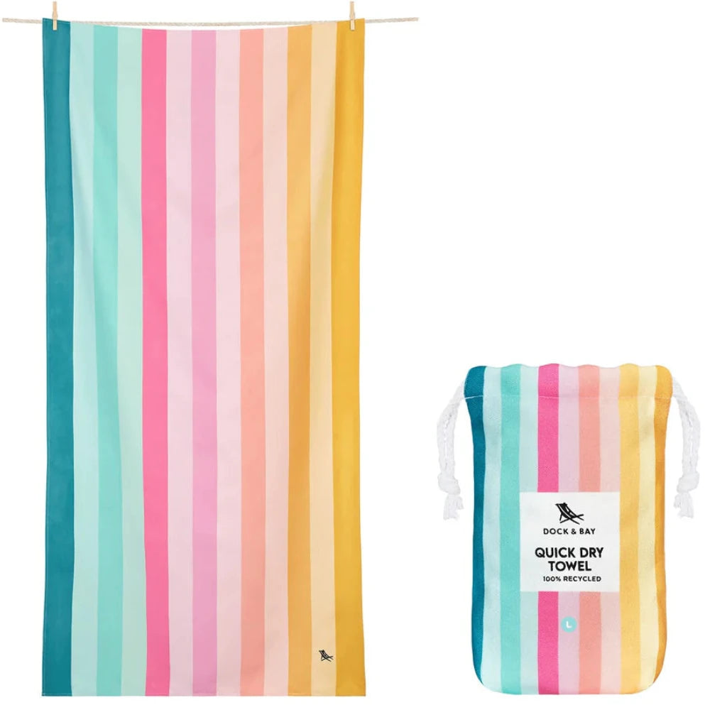 Toalla playa microfibra DOCK & BAY · coastal candy