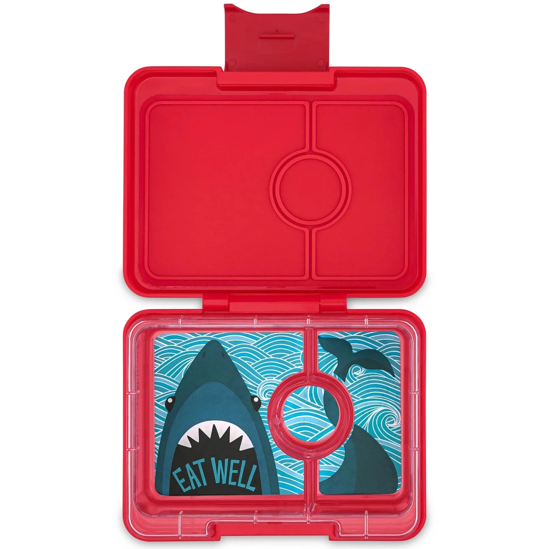 Yumbox SNACK · shark rojo