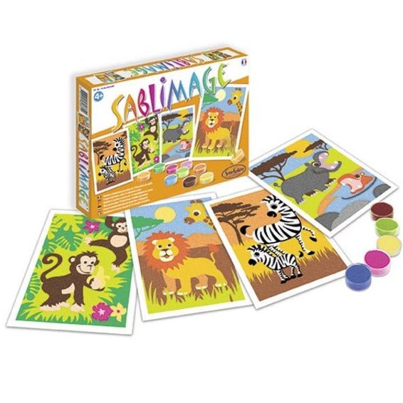 Arena de colores Sablimage · Animales de la selva - La Chata Merengüela