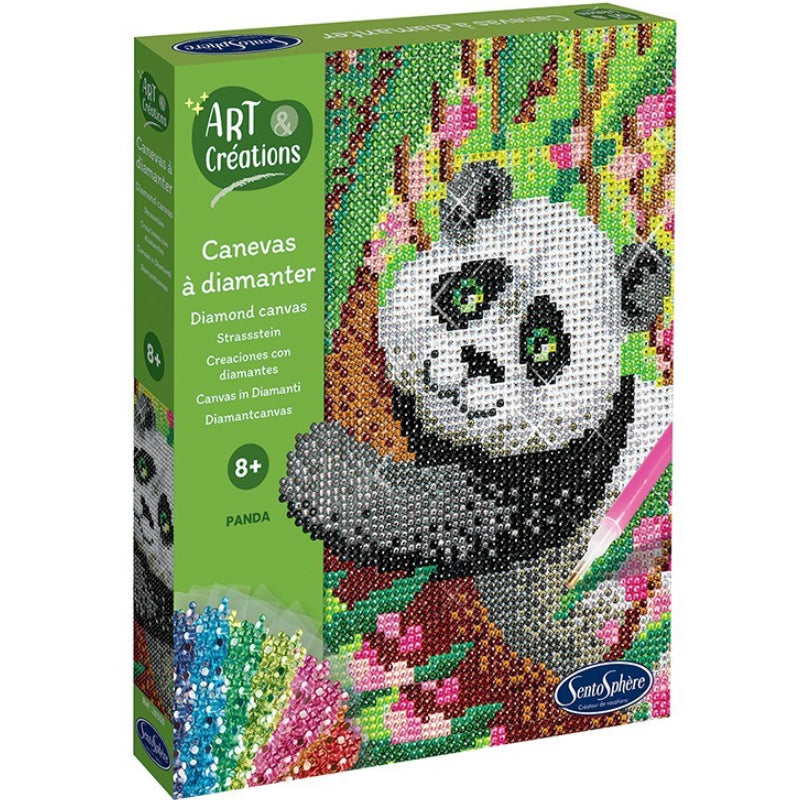 Crea tu lienzo con diamantes · panda