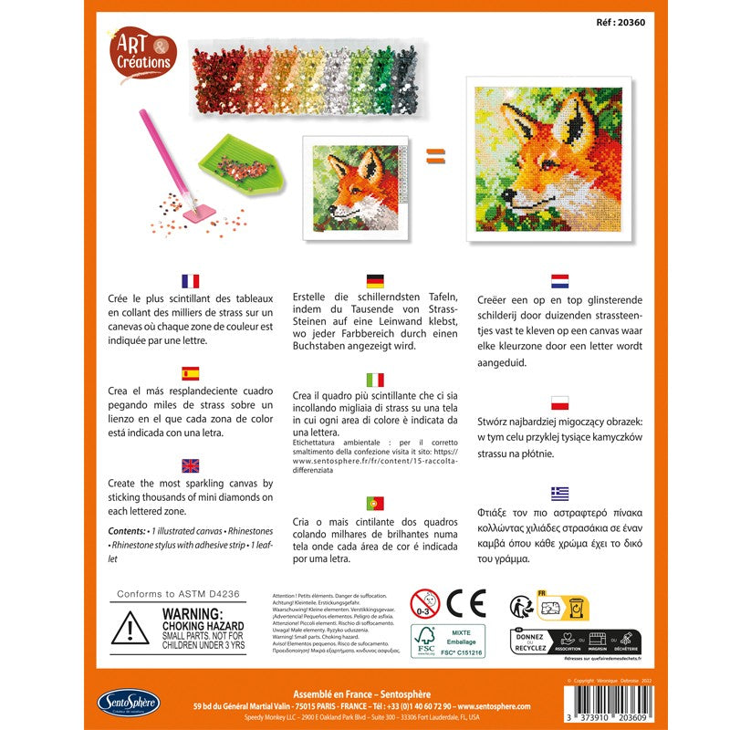 Crea tu lienzo con diamantes · zorro