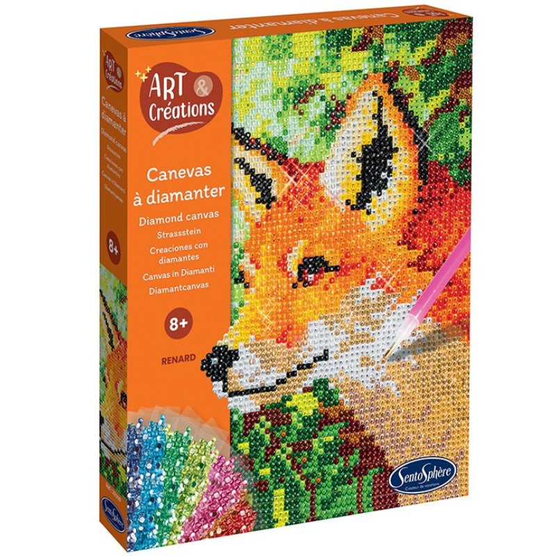 Crea tu lienzo con diamantes · zorro