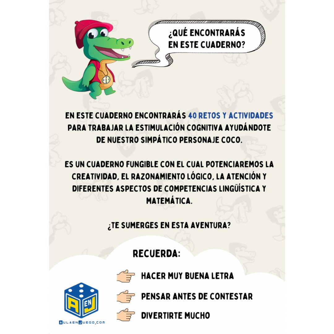 Coco · Cuaderno de Estimulación Cognitiva +6 años - La Chata Merengüela