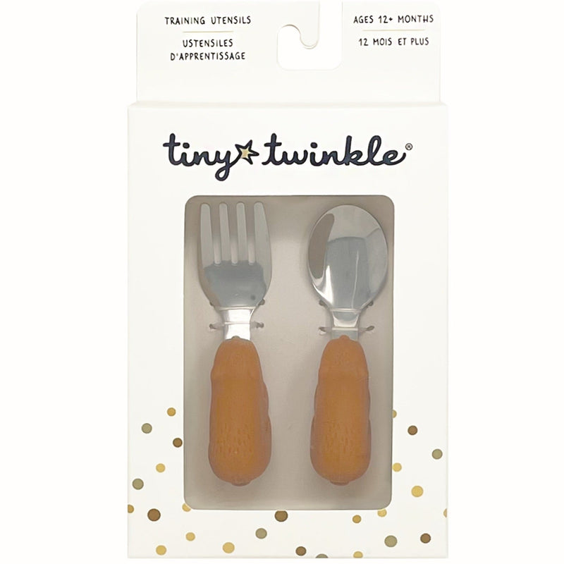 Cuchara y Tenedor Tiny Twinkle · Oso Naranja - La Chata Merengüela