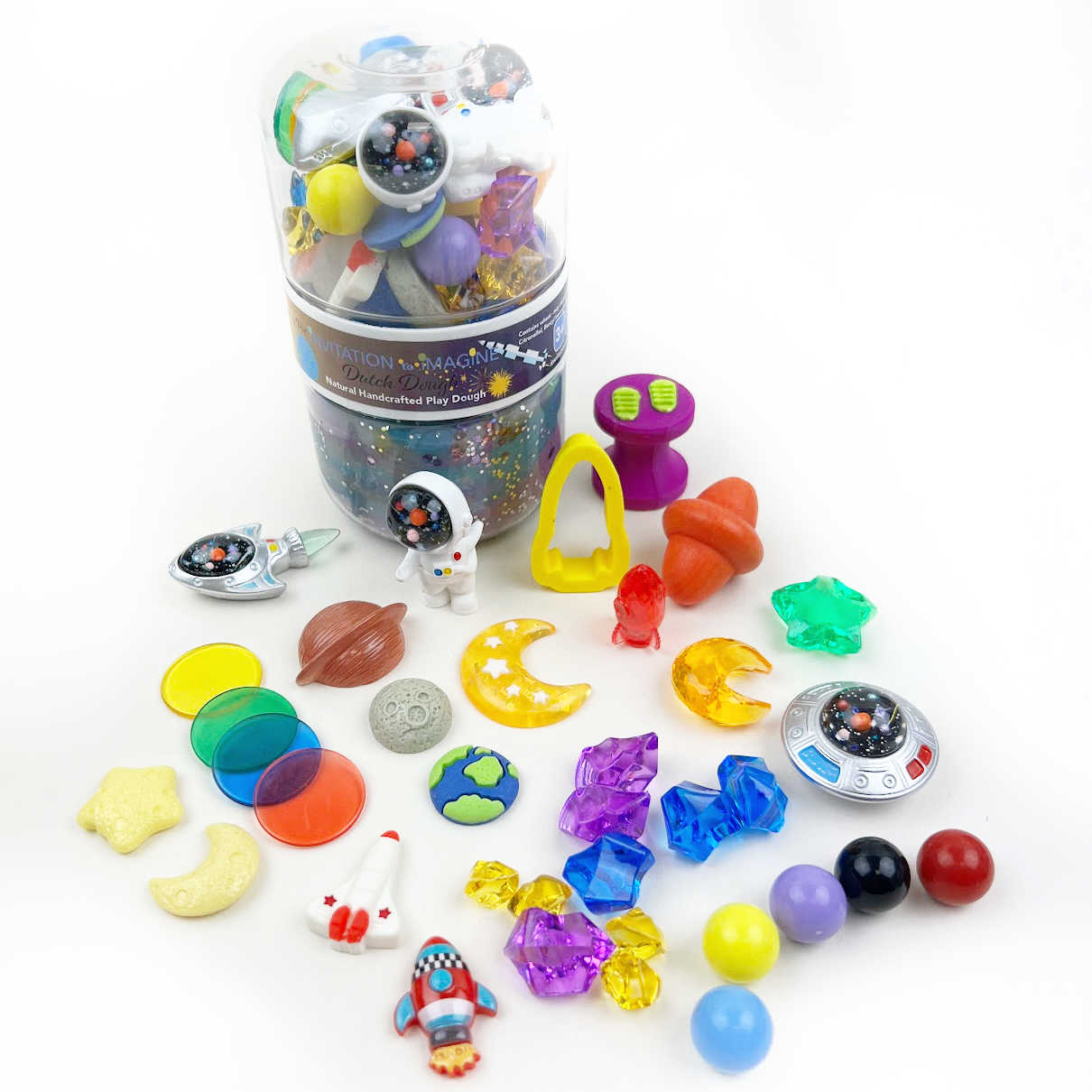 Bote de plastilina 240g. con sello + cortador ¡y sorpresas!