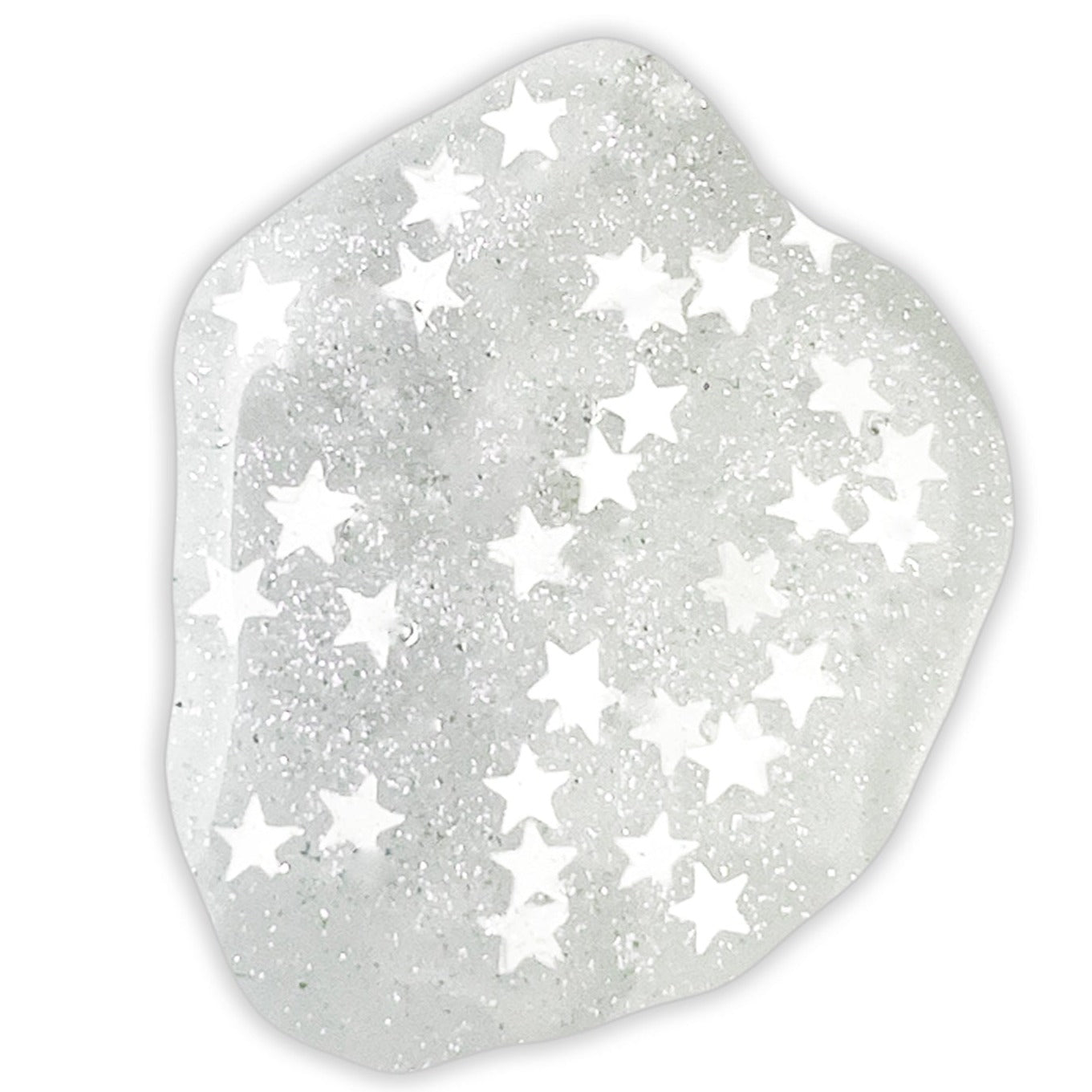 Esmalte uñas a base de agua INUWET · transparente con estrellas