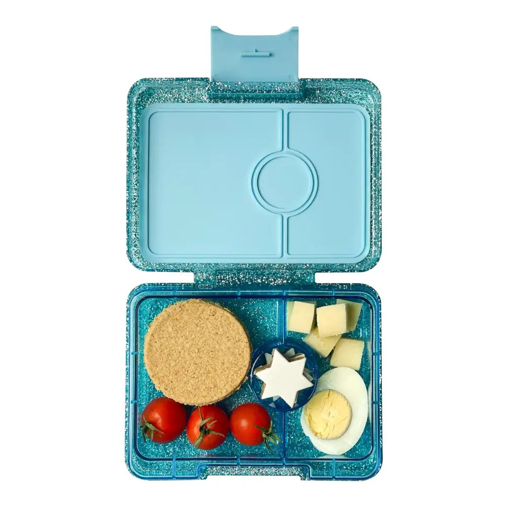 Yumbox snack · glitter blue