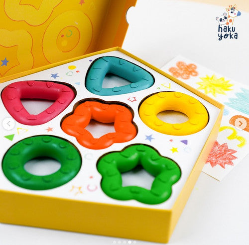 6 crayons sensoriales geométricas