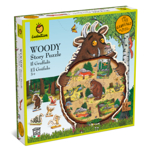 Puzzle de madera woody story el grúfalo: 24 piezas de madera