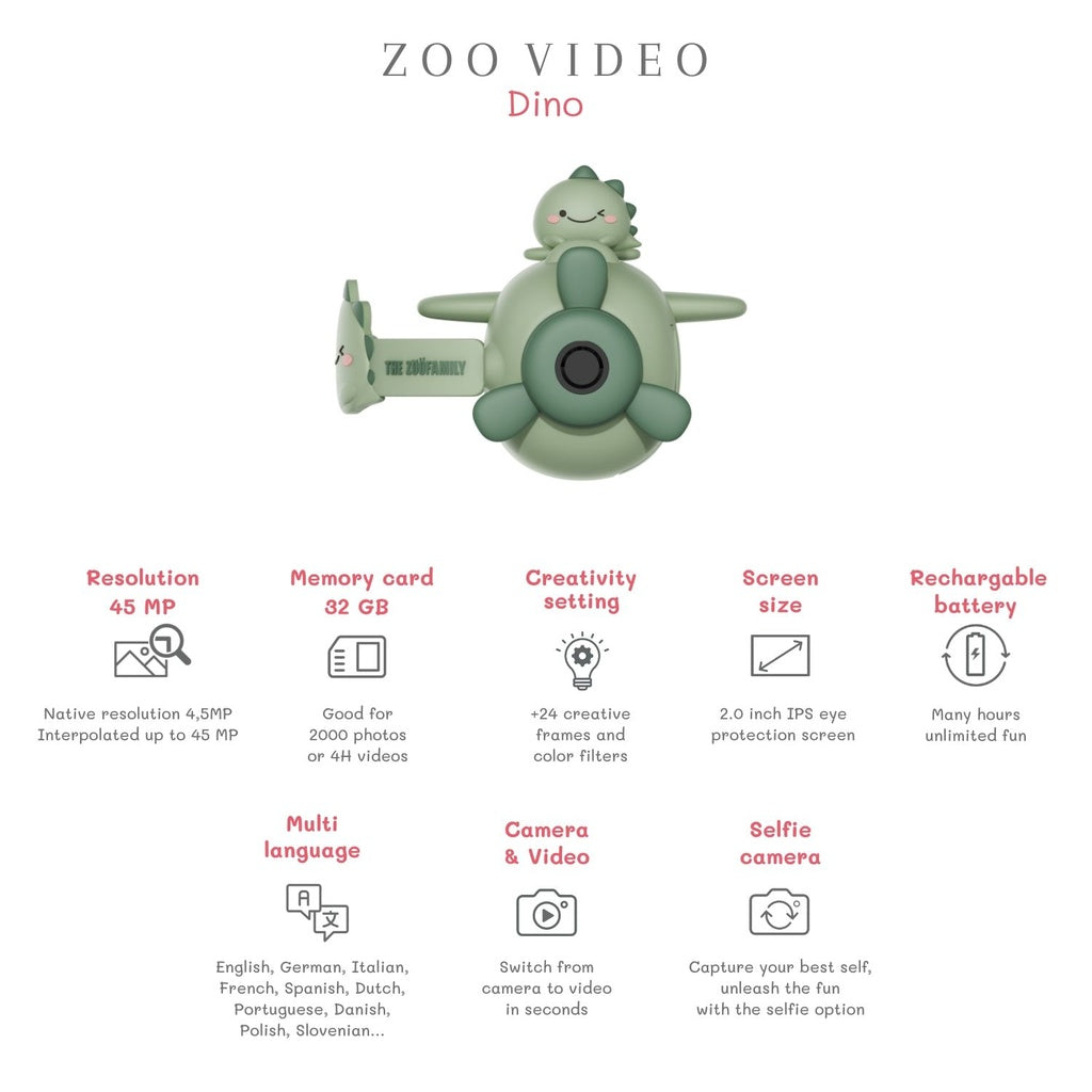 Cámara digital ZOO VÍDEO · dinosaurio