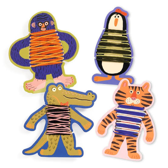 Ensartes tejido jersey de animales