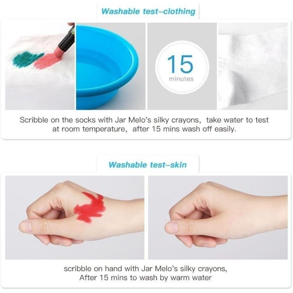 6 crayons suaves lavables
