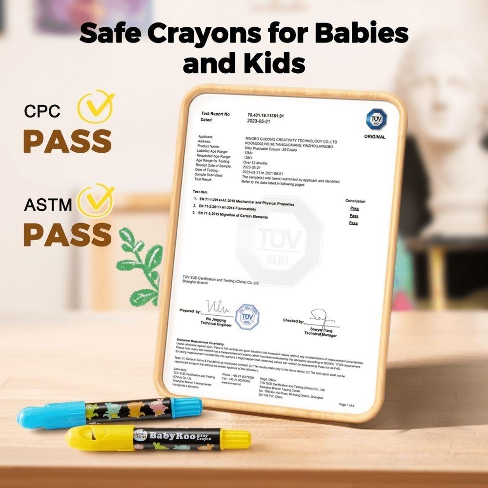 6 crayons suaves lavables