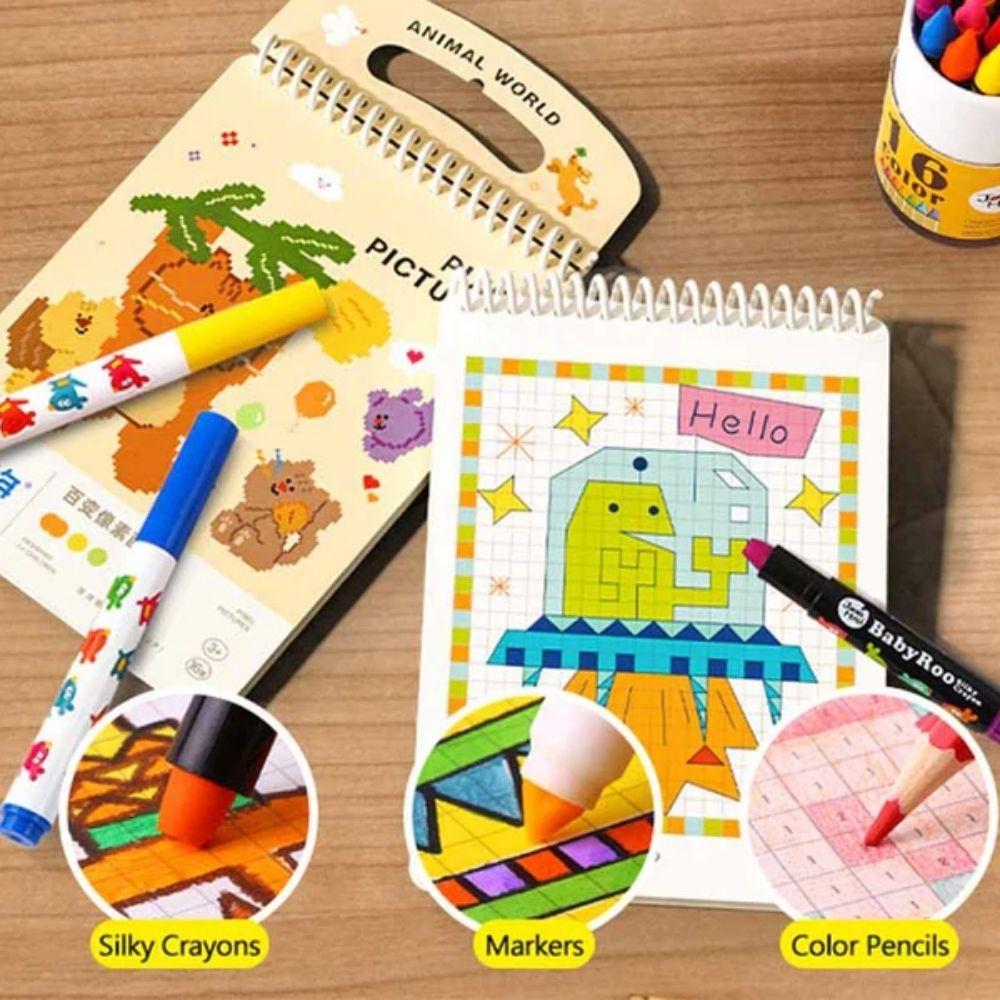 Cuaderno pixel art ANIMAL WORLD