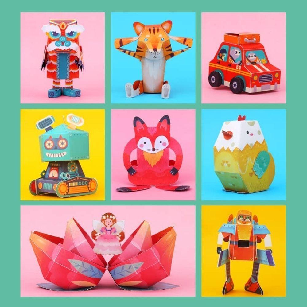 Kit creativo papiroflexia 3D WONDER ANIMALS