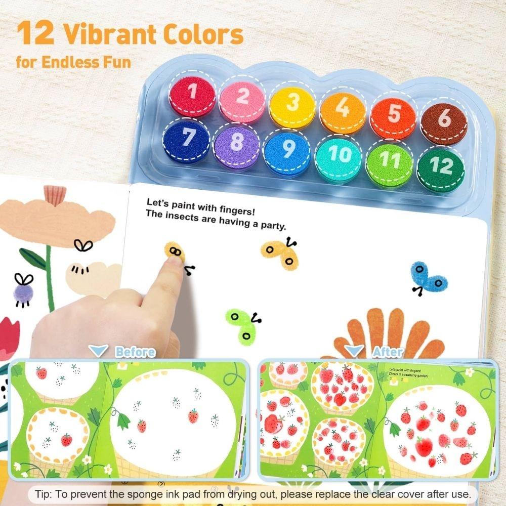 Libro creativo ¡pinta con los dedos! A LIVELY FOREST