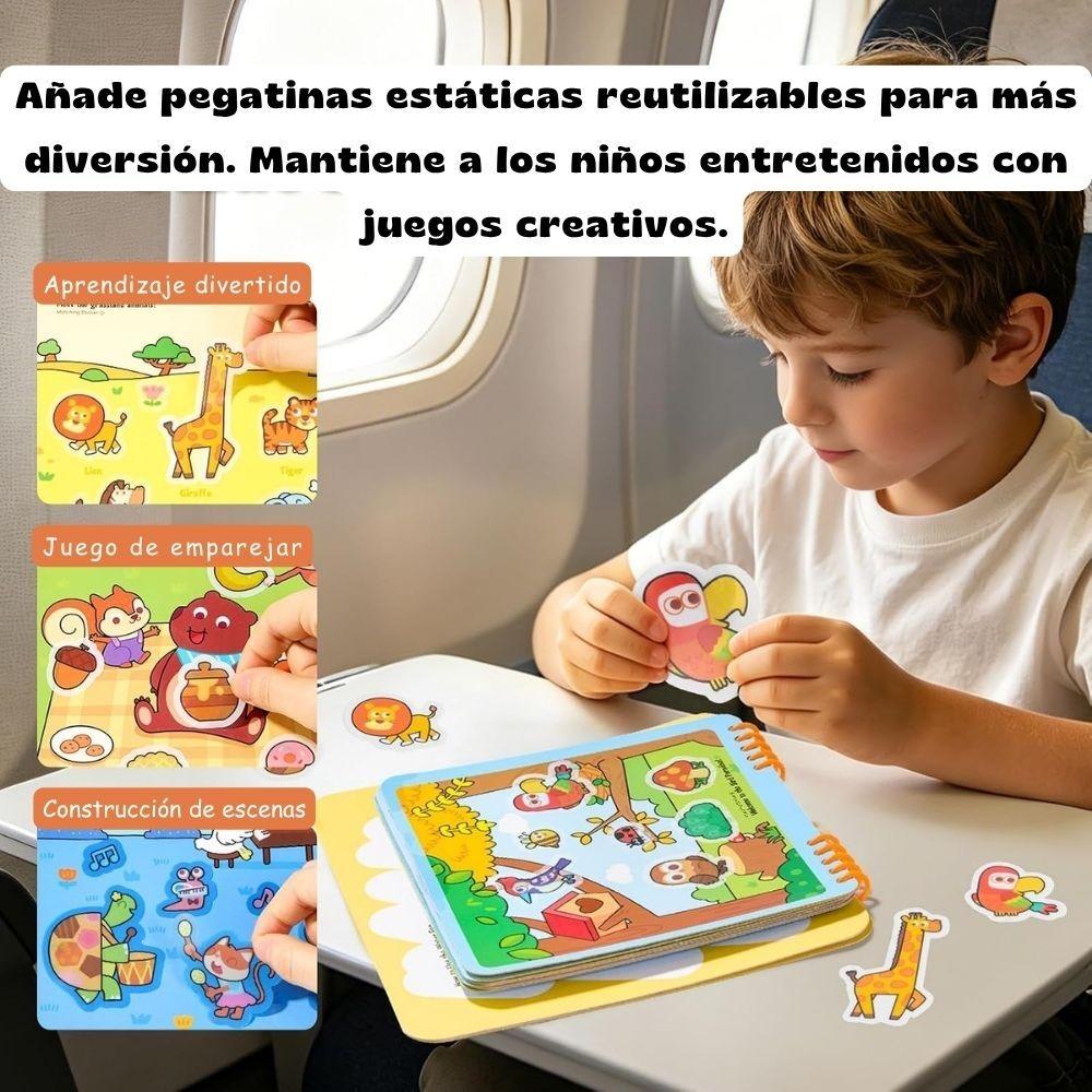 Cuaderno para colorear con agua: animal world tour
