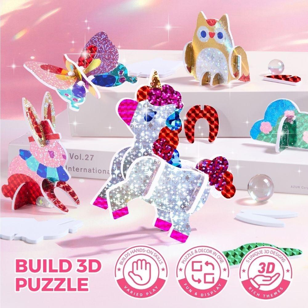 Kit creativo 3 en 1 láminas brillantes FAIRY WORLD