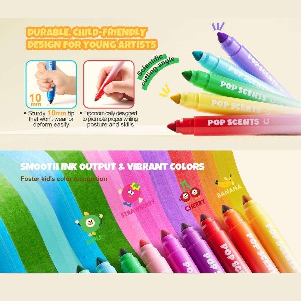 12 rotuladores ¡con olores! lavables