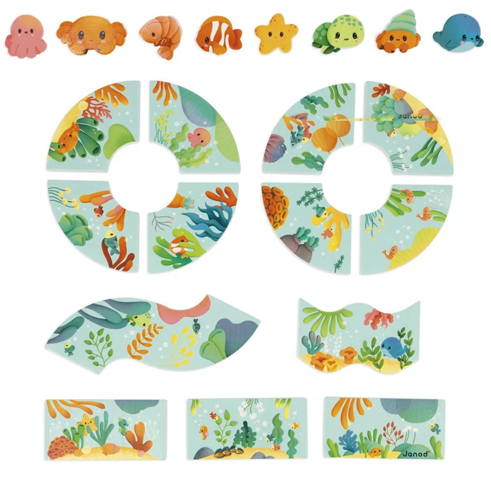 Puzzle y juego de baño: 13 piezas