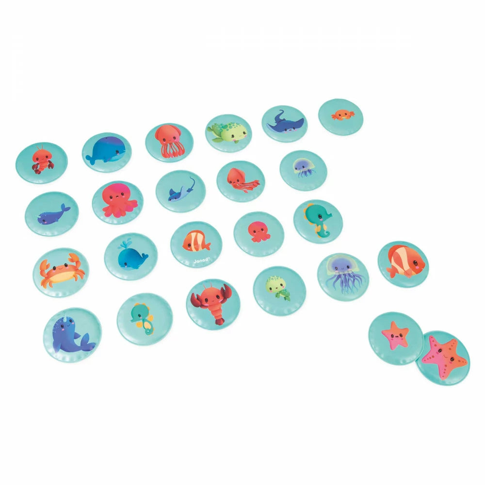 Juego de memoria para baño: 24 cartas