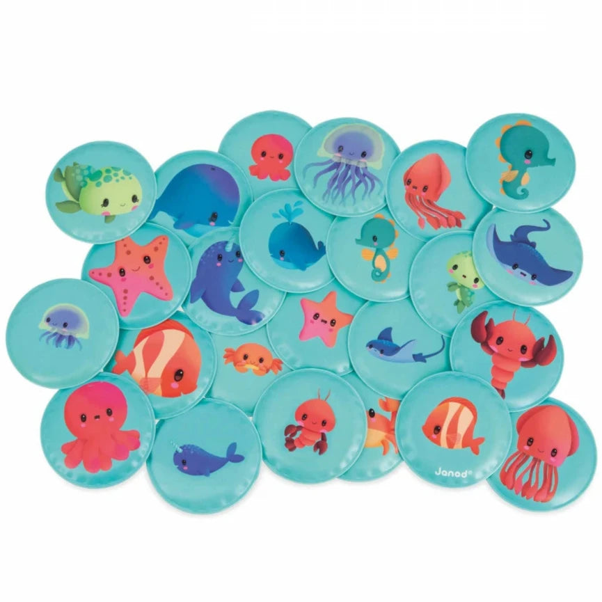 Juego de memoria para baño: 24 cartas