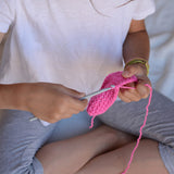 Kit crea tu bolso en crochet · Oso rosa - La Chata Merengüela