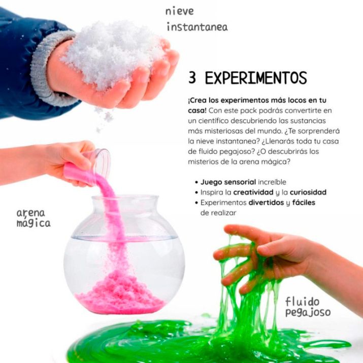 3 experimentos científicos: snow and flow