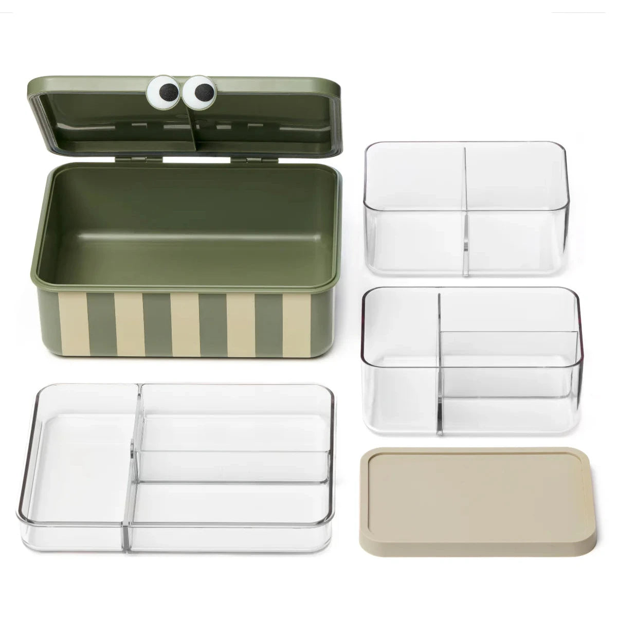 Caja de almuerzo con bandejas extraíbles NOUI NOUI · green