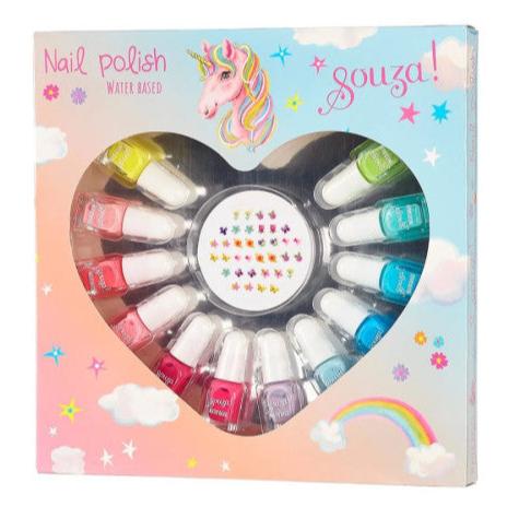 12 esmaltes de uñas con pegatinas SOUZA